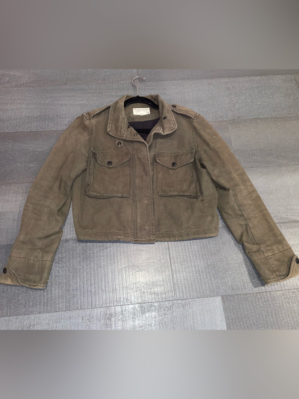 rag & bone Olive Utility Cropped Jacket